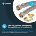 thumbnail image 2 of Eastman 41041 Universal Braided Stainless Steel Dishwasher Installation Kit, 3/8 inch Comp, 5 Ft, 2 of 6