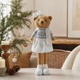thumbnail image 5 of ZORVINEX Retractable Leg Christmas Bear Decor Stretchable Standing Bear Stuffed Figurine Holiday Plush Ornament For Fireplace Shelf Tabletop Home Party Decoration,Multicolor E, 5 of 7