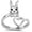 Bunny Size 6, variant on Rabbit Ring Sterling Silver White Bunny Rabbit Ring for Women Birthday Gift