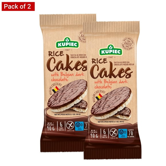 Kupiec Rice Cakes with Dark Chocolate 90g (Pack of 3)