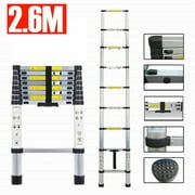 Dayplus 8.5ft/2.6M Portable Heavy Duty Telescopic Ladder Multi-Purpose Aluminium Extendable