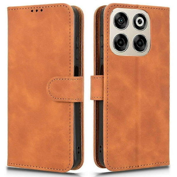 For ZTE Blade V70 Leather Case Skin Feel Anti Drop Wallet Flip Phone Cover - Green