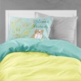 thumbnail image 2 of Carolines Treasures BB7602PILLOWCASE Welcome Friends English Bulldog Fabric Standard Pillowcase Standard multicolor, 2 of 2