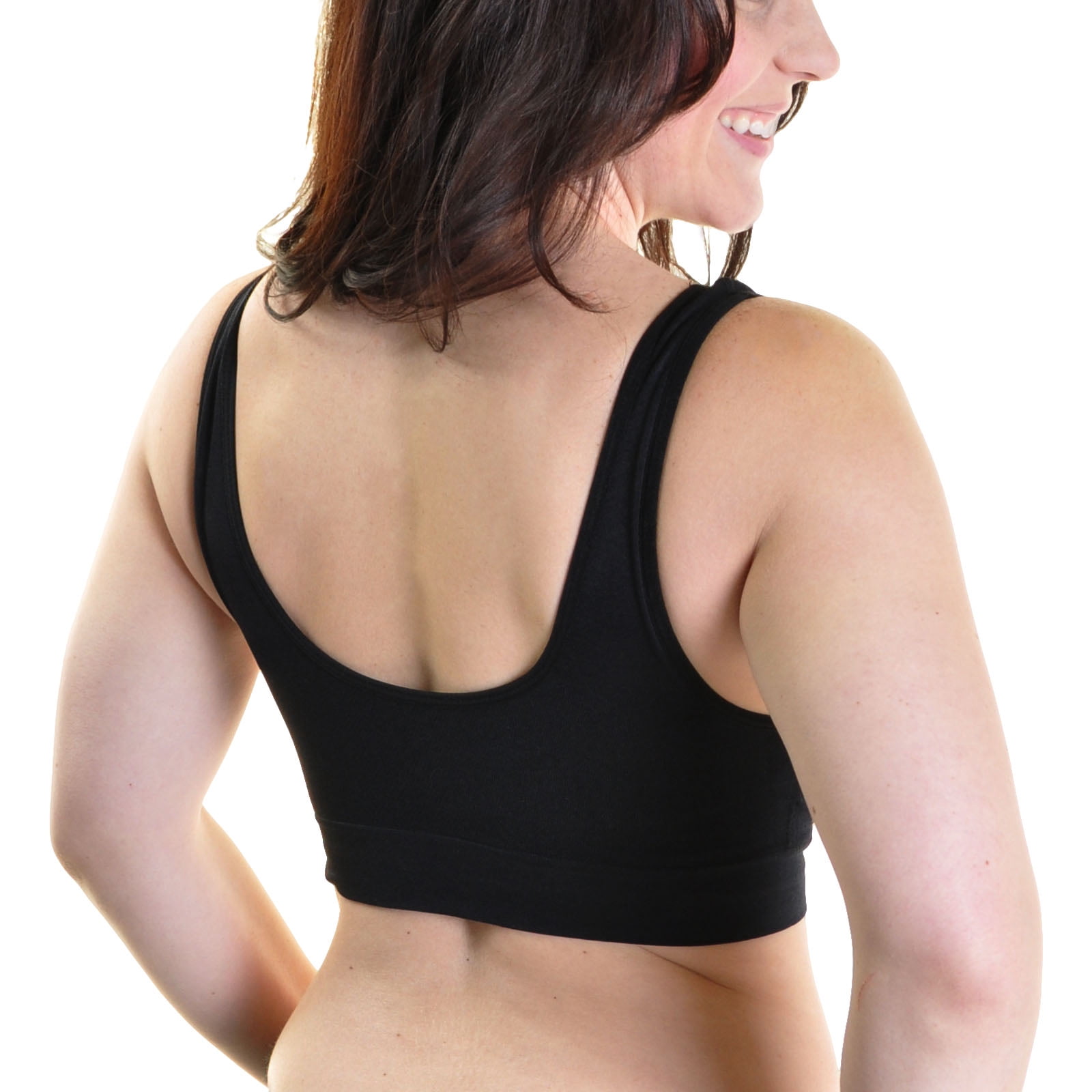 Angelina Women's Wire-Free Seamless Classic U-Back Bralettes (6-Pack)