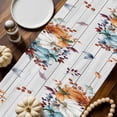 thumbnail image 2 of Orange Blue Pumpkin Table Runner, Autumn Thanksgiving Kitchen Dining Table Decoration for Home Party Decor 18x72 Inches, 2 of 9