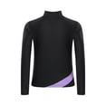 thumbnail image 4 of Miutii Girls Figure Ice Skating Training Jacket Rhinestones Sparkly Gymnastics Winter Sports Training Warm Coat Light Purple 14, 4 of 5
