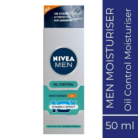 NIVEA MEN Moisturiser, Oil Control, 50ml (Best Mens Moisturiser For Dry Skin 2019)