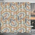 thumbnail image 6 of Paisley Flowers Indian Decor Shower Curtain Set,Floral Carpet Damask Ethnic Ethic Polyester Shower Curtain for Shower Stall Bathroom Waterproof with 12 Hooks 72x72 Inch, 6 of 6