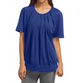 thumbnail image 1 of T-shirts Décontractés à Manches Courtes pour Femmes, Tuniques à Encolure Dégagée, T-Shirts Tendance pour Femmes, T-Shirts d'Été Amples pour Femmes, Tuniques Ajustées, Blouse, 1 of 6