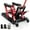 Black, Red, variant on Gymax 1500 LBS Motorcycle Lift Jack Hydraulic Motorcycle Hoist w/ 4 Wheels Footplates Black