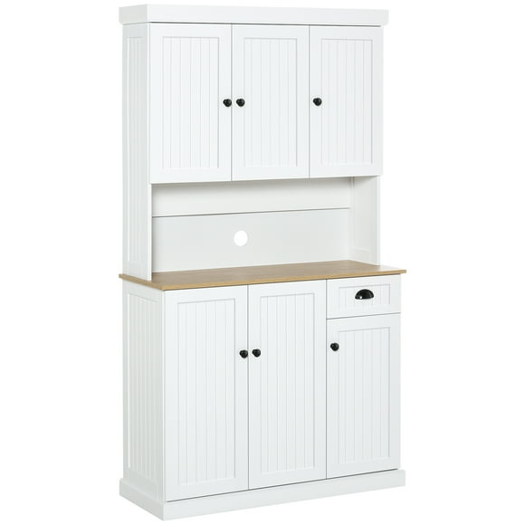 HOMCOM 71" Buffet with Hutch, Kitchen Pantry Storage Cabinet with Drawer