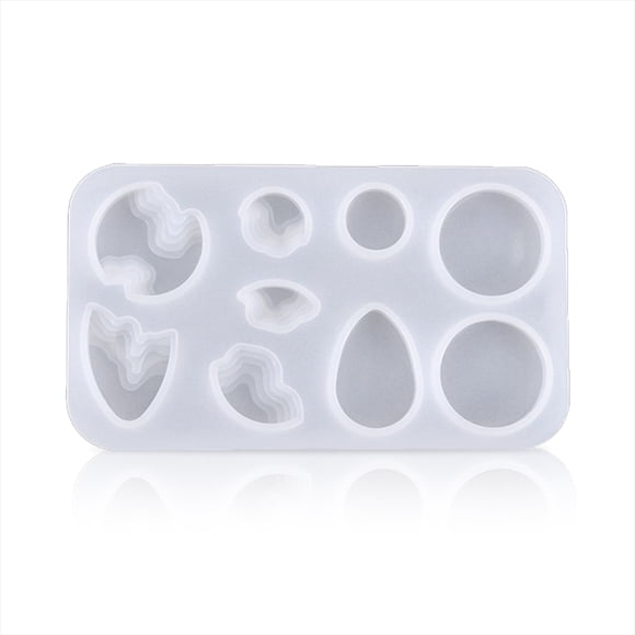 fastboy Silicone Resin Coastline Pendant Mold Non-stick Safe DIY Necklace Molds Mould Self-relaxing Homemade Manual Craft Small Circle 1Set