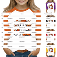 thumbnail image 3 of Ruyang Pumpkin Shirts for Kids Girls Ghost Raglan 3/4 Sleeve T Shirt Round Neck Tee Tops Youth Teens Fall Halloween Clothes, 3 of 5