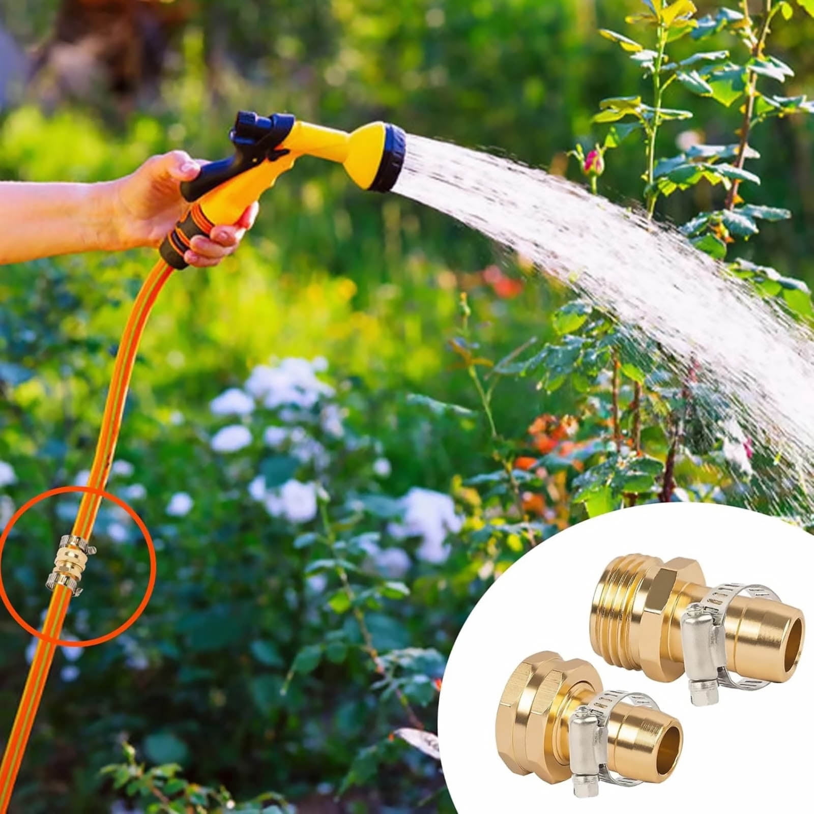 GUYUTING Aluminum Garden Hose Repair Fitting Quick Connect Structure For Residential Yard Watering Cleaning Equipment Parts