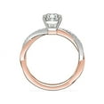 thumbnail image 2 of 0.70 Ct Brilliant Cushion Cut Natural Diamond Cushion Solitaire with Accents Engagement Ring for her Solid 14K Rose Gold Size 5.5, 2 of 6