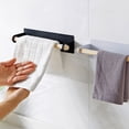 thumbnail image 1 of Worallymy Toallero Montado en la Pared Soporte de Trapo Cocina Baño Hierro Metal Madera Toalla Estante de Almacenamiento Blanco Worallymy JD735815490, 1 of 7