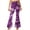 Camouflage Pattern Purple, variant on Flared Leggings For Women Tall Bell Bottom Pants Slit Front Flared Yoga Pants High-Waisted and Wide Leg for Casual, Workout, Date, Vacation, M, Camouflage Pattern Purple