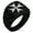 Black, variant on Stainless Steel Maltese Cross Chevron Pattern Biker Style Polished Ring