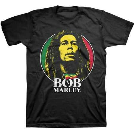 Bob Marley - Men's Official Bob Marley Short Sleeve T-Shirt, Black ...