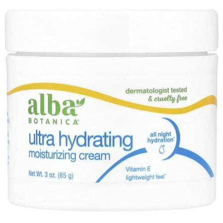 Alba Botanica Hawaiian Moisture Cream, Smoothing Jasmine & Vitamin E, 3 Oz (Packaging May Vary)