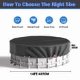 thumbnail image 4 of SHELTUSE 14 ft Round Pool Cover Oxford Round Pool Solar Cover Above Ground with Steel Rope for Above Ground Pools, Above Ground Pool Cover, Winter Pool Cover, Black, 4 of 8