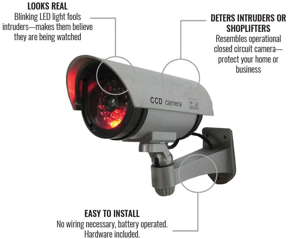 SABRE Home Security Burglar Deterrent—Fake Security Camera, Fake