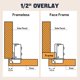 thumbnail image 5 of Bisagras para gabinete Mousike de cierre suave 100° de acero inoxidable, 5 of 8