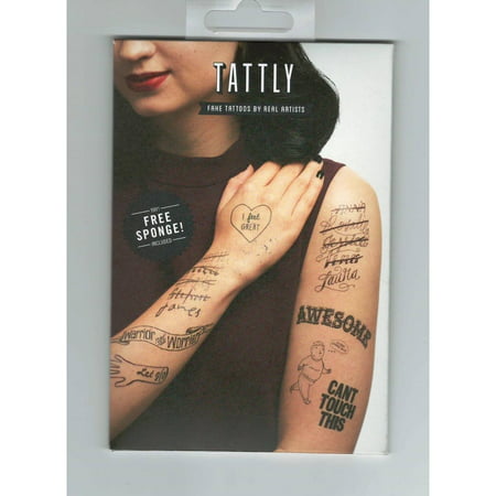 TATTLY Single and Stoked Temporary Tattoo Set  8 Fake Tattoos by Real