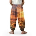 thumbnail image 4 of DISNIMO Horse Sunflower Boys Harem Pants Size 8-12 Bloomer Trousers for Boys Bloomer Harem Pants Kids Harem Bloomers Long Pants for Boys Bloomer Trousers Elastic Waist Pants for Kids Beach Pants, 4 of 7