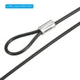 thumbnail image 5 of 1.6Ft 2mm Dia Stainless Steel Safety Cable Lock with Double Loop Screwed Wire Cable Black 8 Pack, 5 of 6