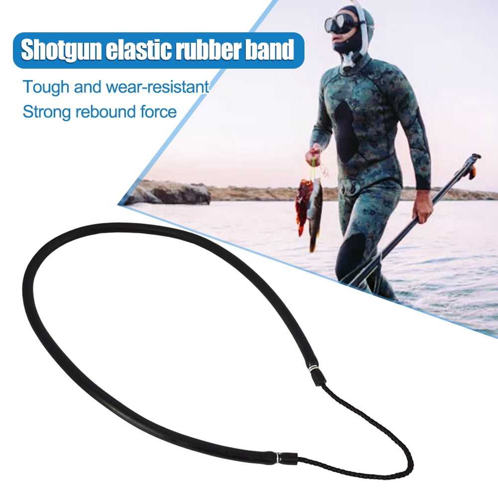 Yucurem Speargun Pole Rubber Fishing Hand For Harpoon Spearfishing Diving Diving Essentials (Black)