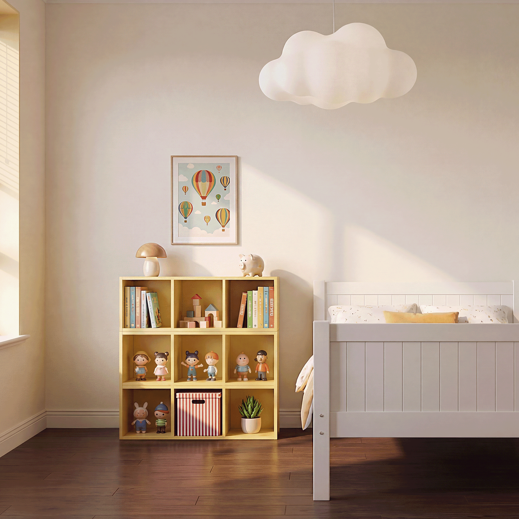 Mifurn 3-Tier Bookshelf Open Shelf Bookcase, Yellow