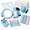 Blue, variant on White Pilates Fitness Kit with Weights for Home Full-Body Workout