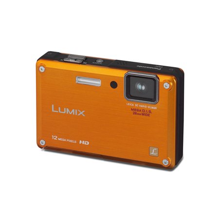 Digital Image Stabilized (Panasonic Lumix DMC-TS1 12MP Digital Camera with 4.6x Wide Angle MEGA Optical Image Stabilized Zoom and 2.7 inch LCD (Orange) (Certified)