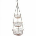 thumbnail image 3 of Fox Run 3-Tier Copper Kitchen Hanging Fruit Baskets, 1" x 11" x 14.5", 3 of 10
