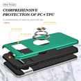 thumbnail image 3 of for Google Pixel 7 Pro Case with Ring Stand, 360° Rotatable Ring Holder Magnetic Kickstand, 2-Layer Heavy Duty Shockproof Rugged Hybrid Hard PC Soft Rubber Case for Google Pixel 7 Pro, Darkgreen, 3 of 7