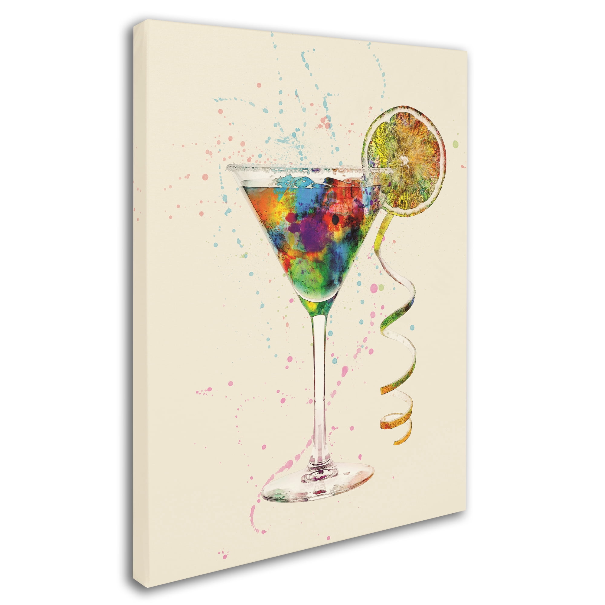 Trademark Fine Art 'Cocktail Drinks Glass Watercolor VIII' Canvas Art by Michael Tompsett