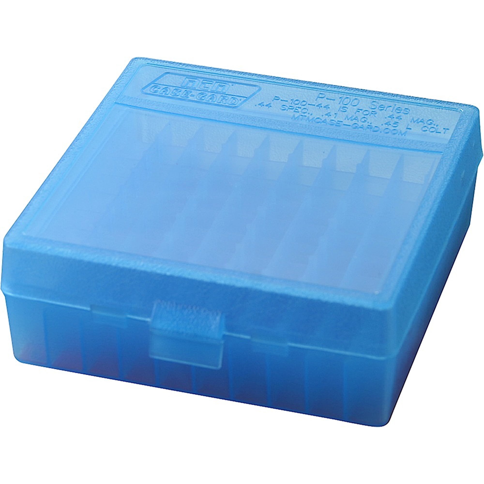 MTM P-100 Flip-Top Pistol Ammo Box 1.85 OAL Blue Poly