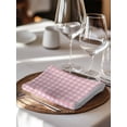 thumbnail image 6 of Pink Cloth Napkins Set of 6 Reusable Dinner Napkins, Grid Checkered Plaid Gingham Lattice Trellis Cocktail Napkin Washable Table Napkins for Wedding/Holiday Party/Baby Shower 20"x20", 6 of 7