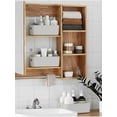 thumbnail image 4 of Trianu Desktop Storage Box, 4 Pack Plastic Storage Bin with Cutout Handles, Household Socks Cosmetics Storage Basket for Bathroom, Kitchen, Countertop, Cabinet, 9.64*6.3*3.93 in, White, 4 of 7