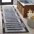 thumbnail image 2 of SAFAVIEH Pine Qendro Geometric Runner Rug, Navy/Ivory, 2'3" x 8', 2 of 10