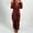 Wine, variant on LSLJS Winter Jumpsuits for Women, Women Long Sleeve Hooded Jumpsuit Pajamas Casual Winter Warm Rompe Sleepwear