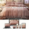 thumbnail image 6 of PURE ERA Duvet Cover Set Twin Size Jersey Knit 100% Cotton 1x Pillow Sham Soft Breathable Bedding Nude Pink Dusty Rose Pink, 6 of 6