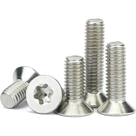 

LHX50/20/ 10 /5pcs M1.6 M2 M2.5 M3 M4 M5 M6 M8 304 Stainless Steel Six-Lobe Torx Flat Countersunk Head Screw Bolt GB2673 (Color : 6mm Size : M5 (10pcs))-0810