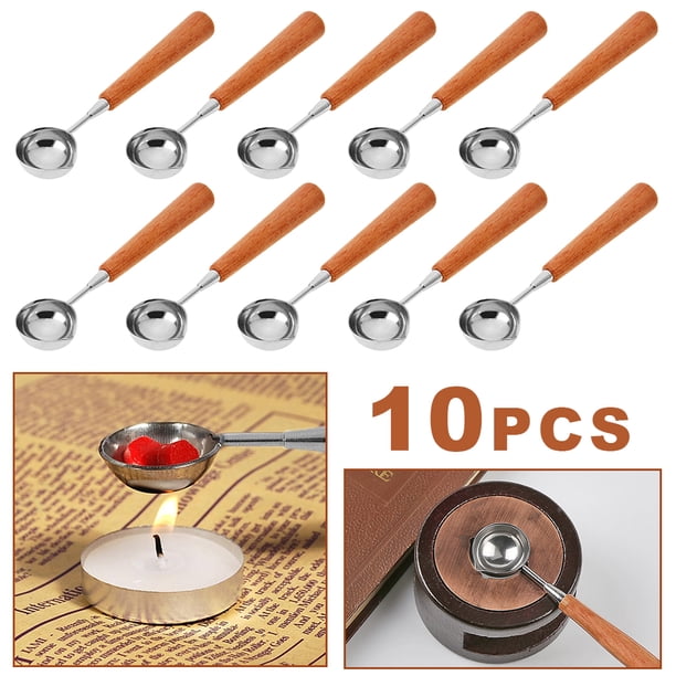 Cuchara fusión acero inoxidable laca vintage para regalos (cuchara cera-B)