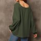 thumbnail image 3 of Mujer Jersey Sudadera Casual Suelta Cómoda Moda Manga Larga Blusa Femenina Verde S, 3 of 5