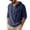 Navy, variant on Tops for Men Hooded Drawstring Half Button Beach Casual Long Sleeved Pullover Sweatshirt Mens Coats Navy L