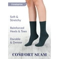 thumbnail image 5 of HUGH UGOLI Women's Cotton Crew Socks | Plain Color, Regular Fit, Soft Casual Socks for Trouser, 4 Pairs, Jeans Blue/ Dark Gray, Shoe Size: 6-9, 5 of 5
