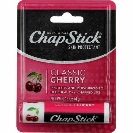 Chapstick Classic Lip Balm, Classic Cherry, 0.15 oz (2 pack) (Bundle)