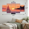 thumbnail image 4 of Designart "Beachside Dusk Twilight by the Shore" Coastal Metal Wall Art Set, 4 of 5
